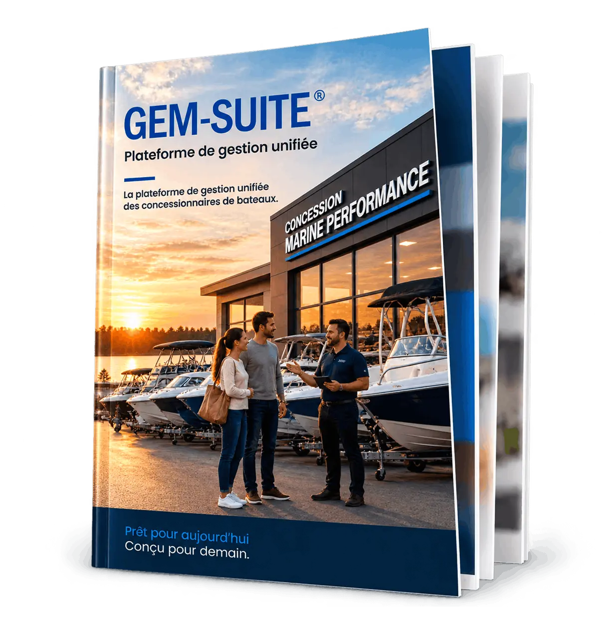 Aperçu de la brochure GEM-SUITE pour les concessionnaires de bateaux